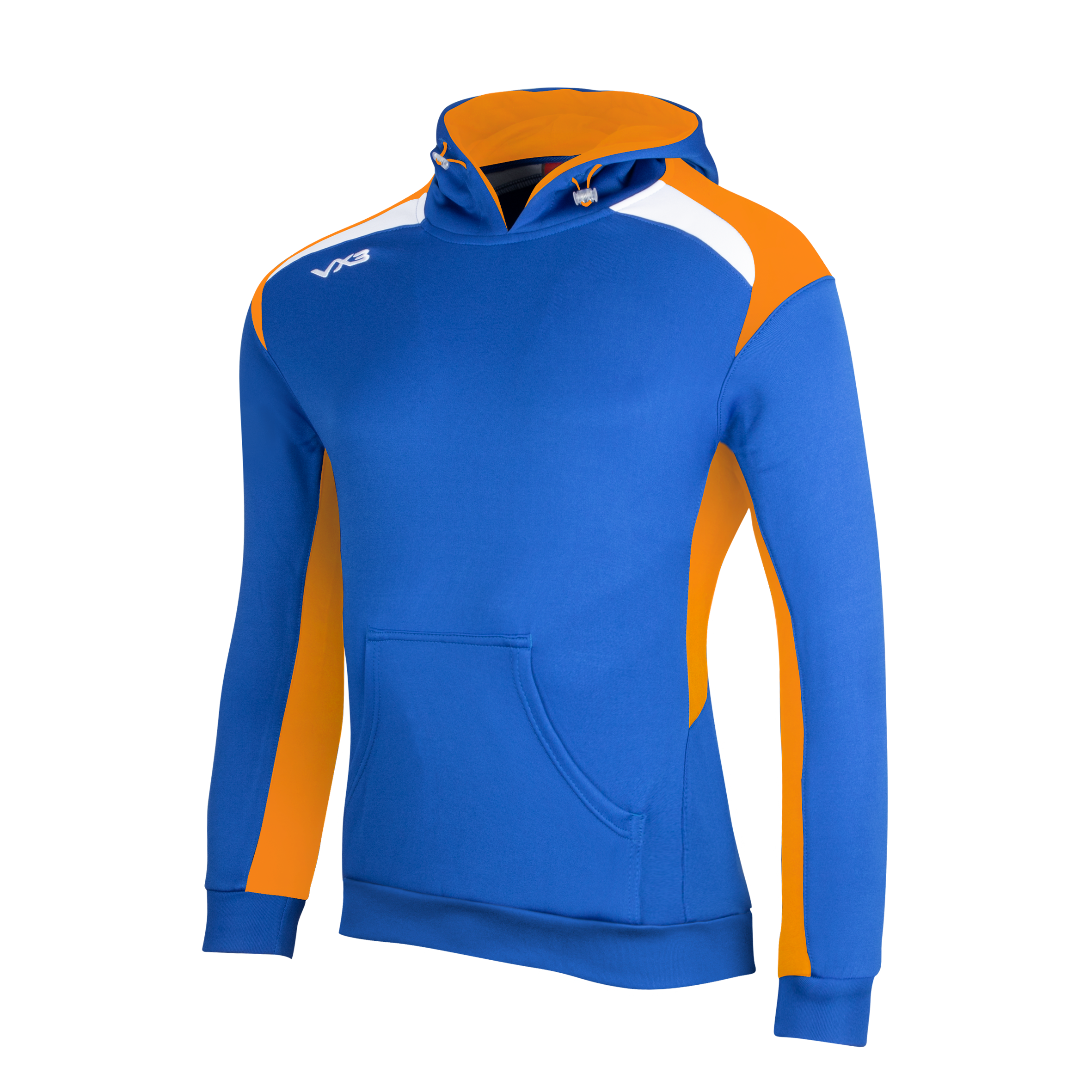 Mens Hoodie Royal/Orange/White