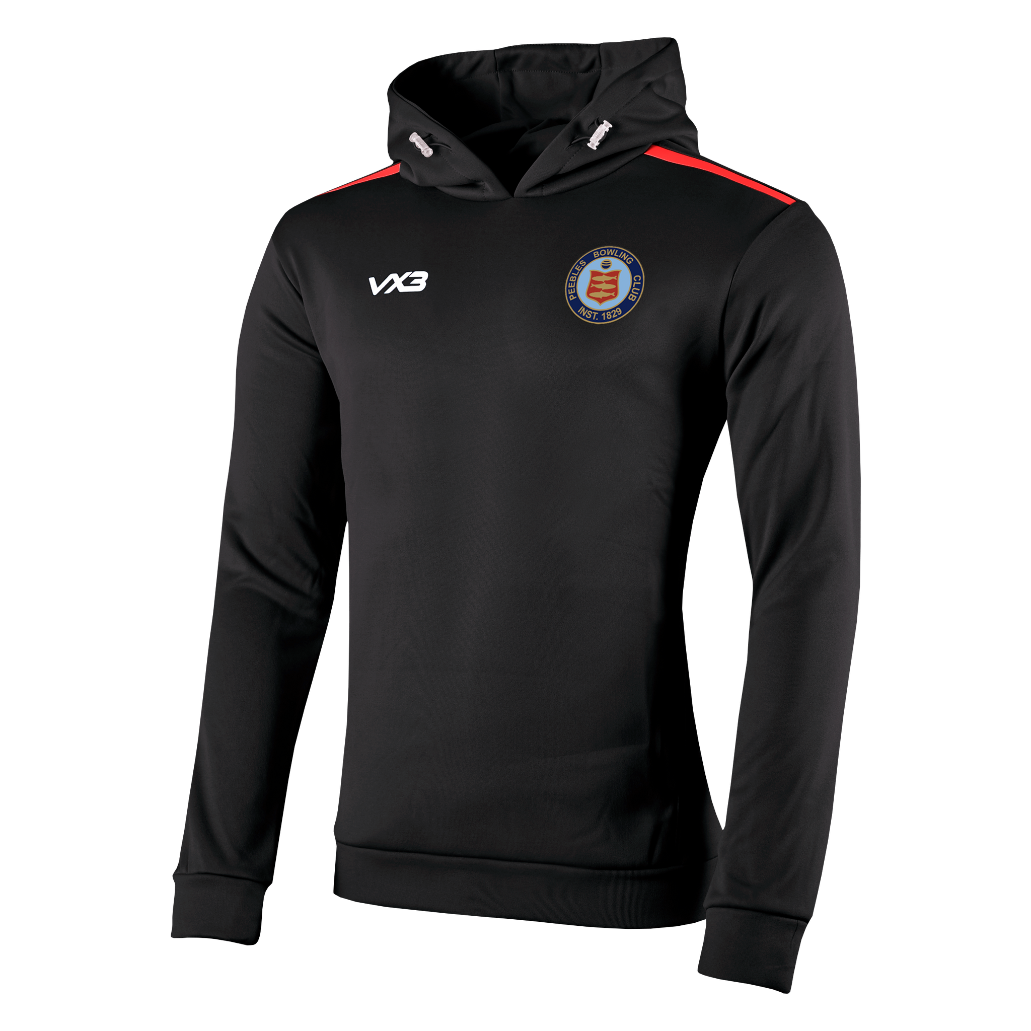 Black hoodie red lining online