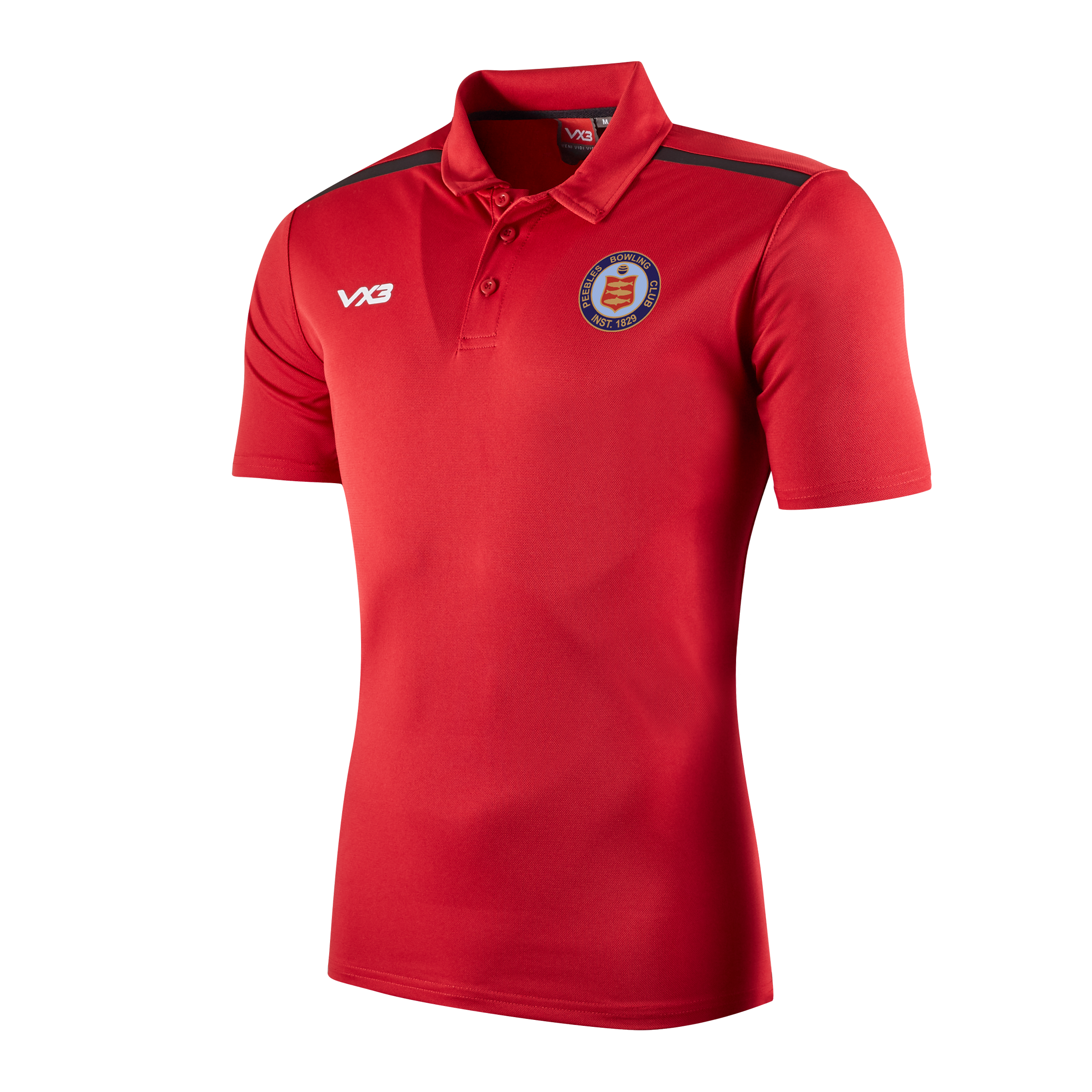 Peebles Bowling Club Fortis Polo Red/Black
