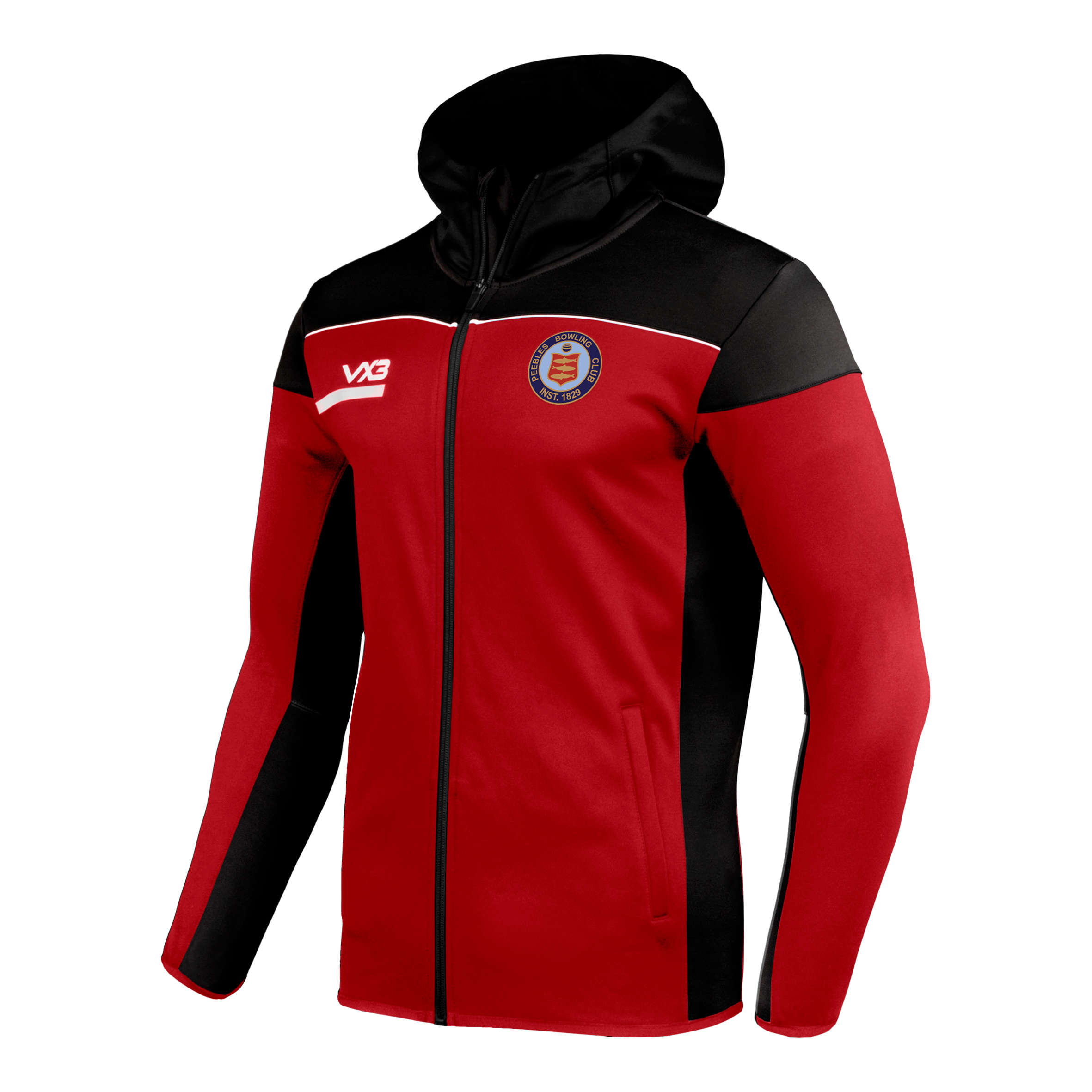 Peebles Bowling Club Opus Zoodie Red/Black