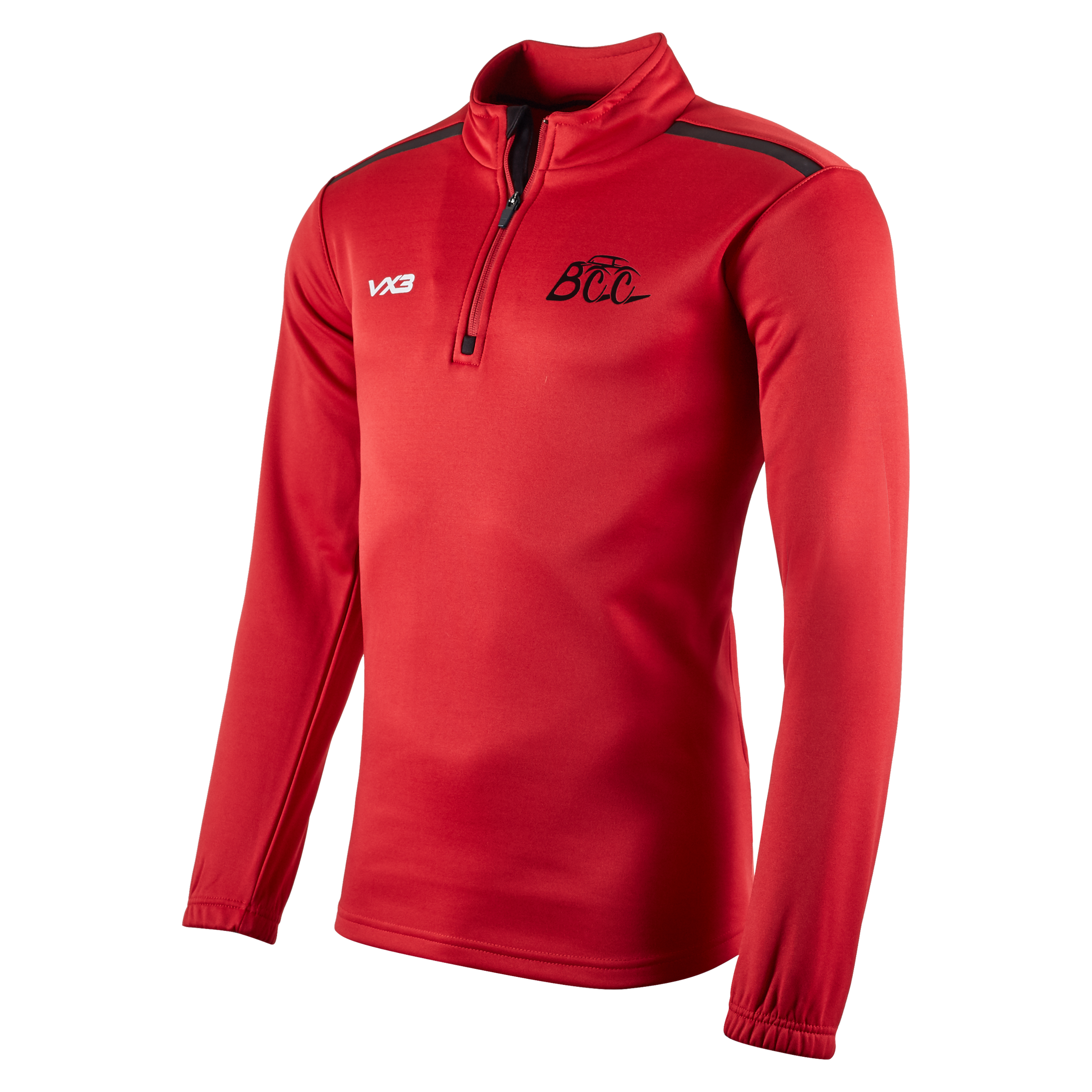 Brixham Classic Car Club Fortis Half Zip Sweat Red