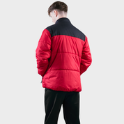Omega Puffer Jacket Red/Black Rear View