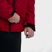 Omega Puffer Jacket Red/Black Adjustable Velcro Strap