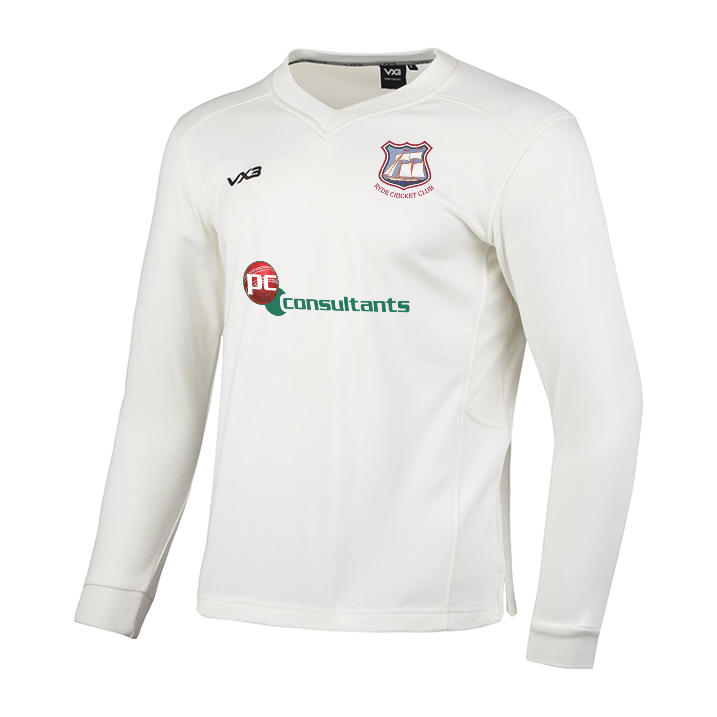 Ryde Cricket Club Whites Youth Sweatshirt Elite