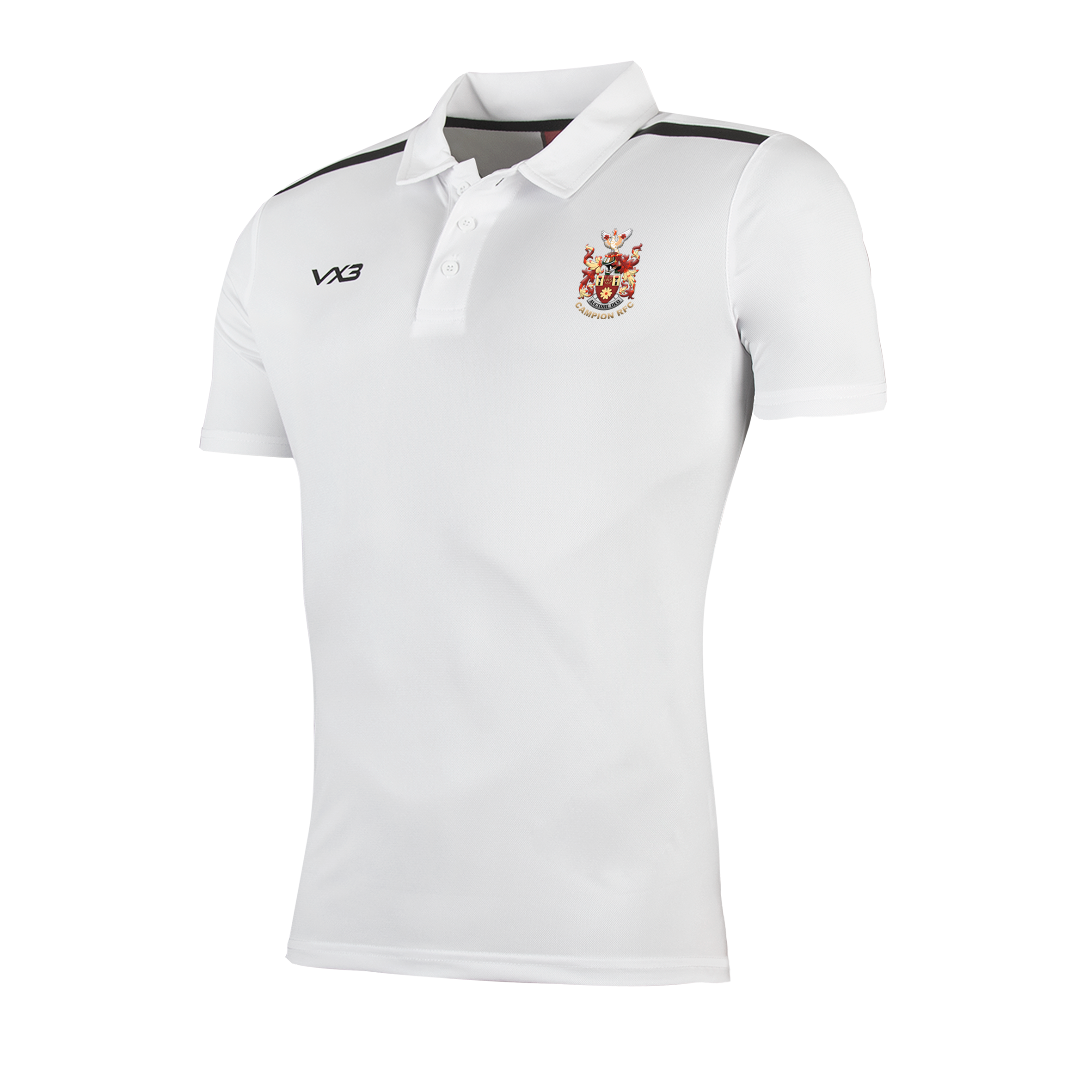 Campion RFC Fortis Youth Polo White/Black