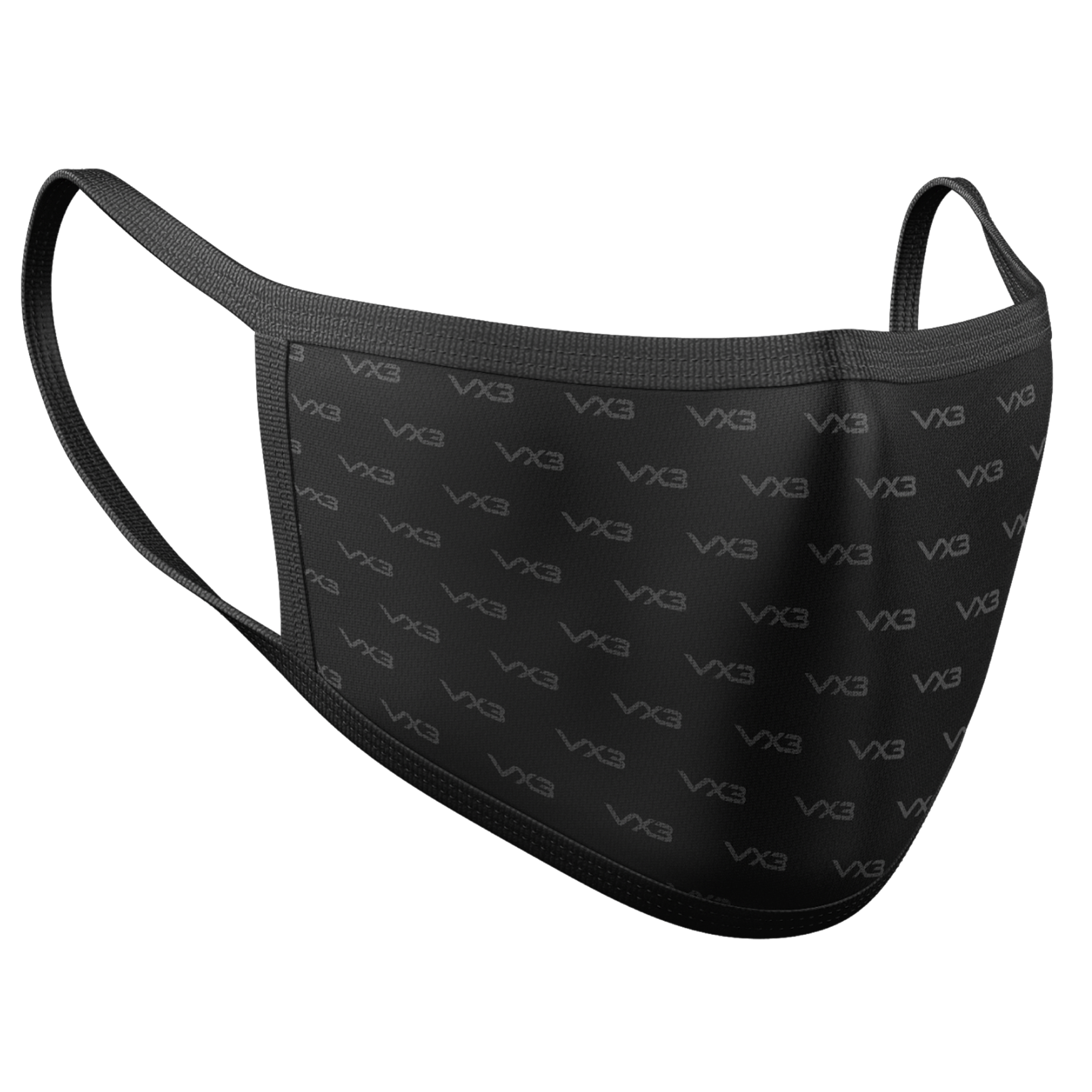 VX3 Logo Face Mask - Black/Charcoal