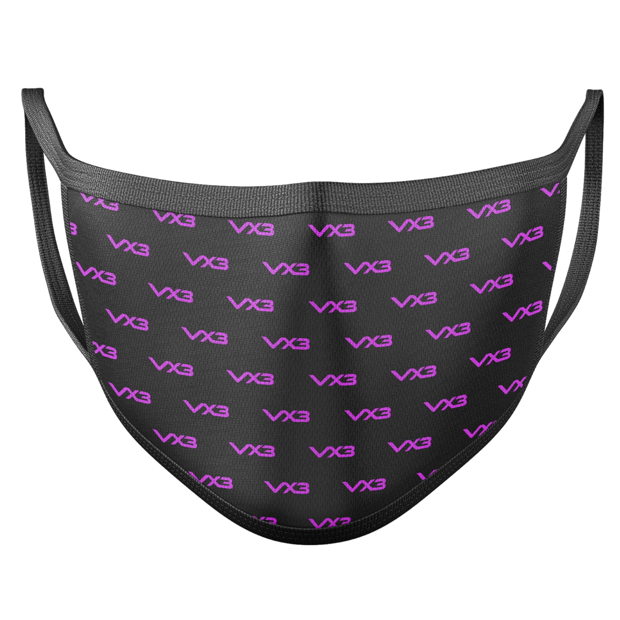 VX3 Logo Face Mask - Black/Hot Pink