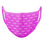 VX3 Logo Face Mask - Hot Pink/White