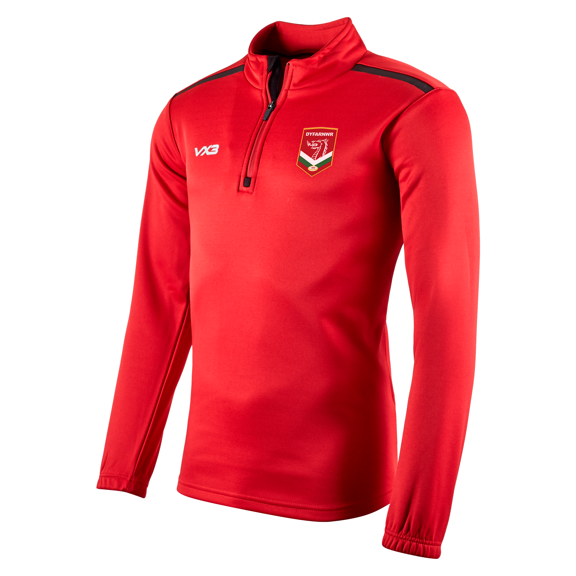 Wales Rugby League Refs Fortis Half Zip Sweat Red