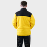 Omega Puffer Jacket Yellow/Black Rear View