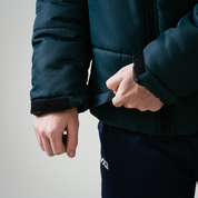 Omega Puffer Jacket Bottle Green/Black Adjustable Velcro Strap