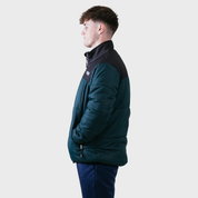 Omega Puffer Jacket Bottle Green/Black Side View