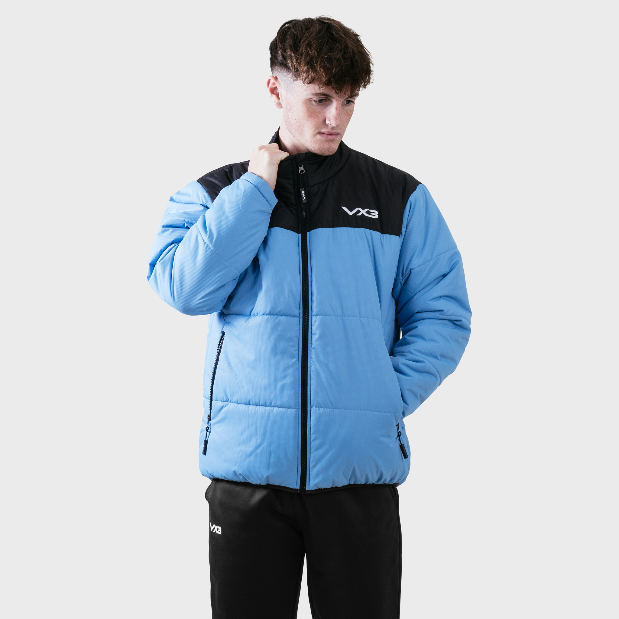 Omega Puffer Jacket Sky Black VX3