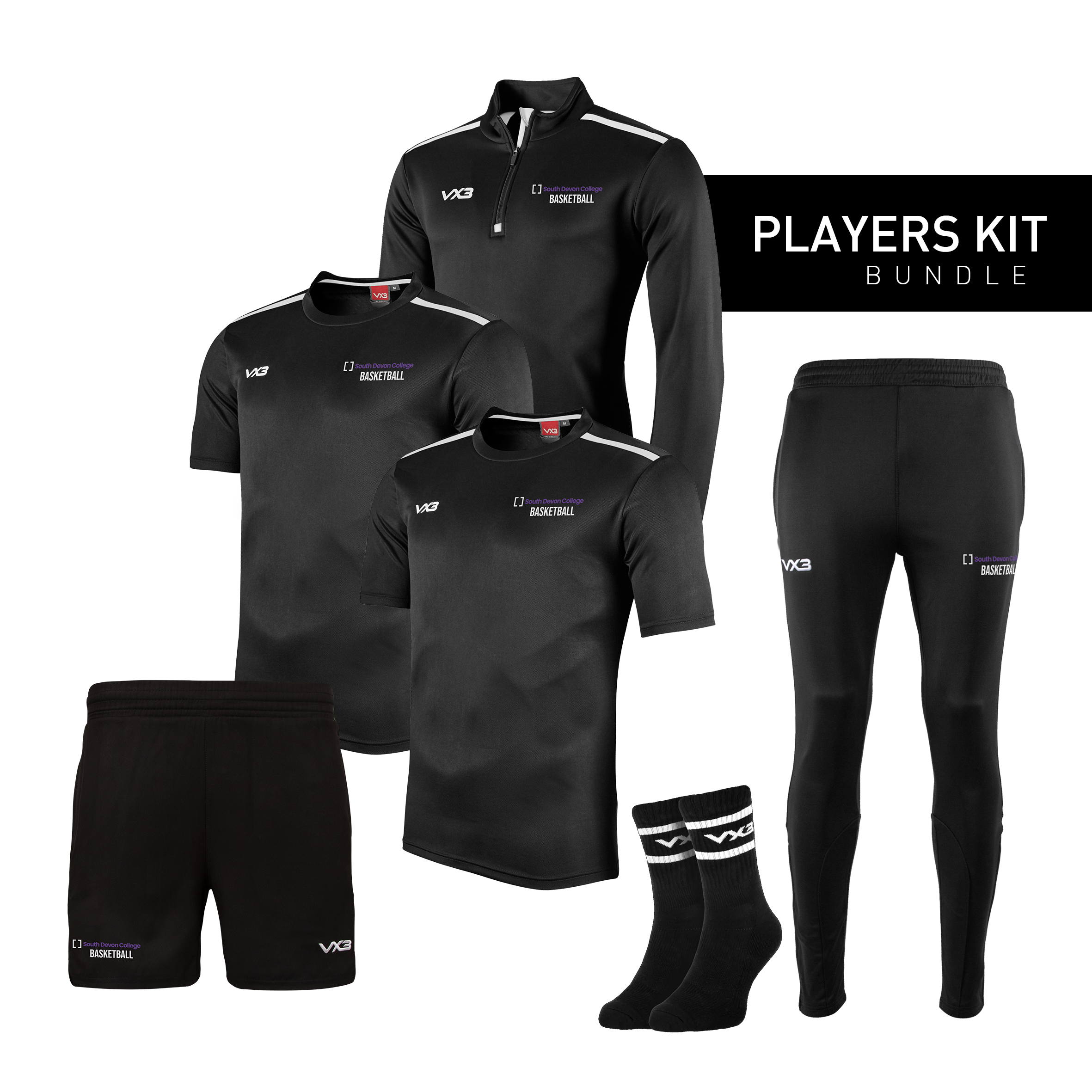 South Devon College - Basketball Players Kit Bundle