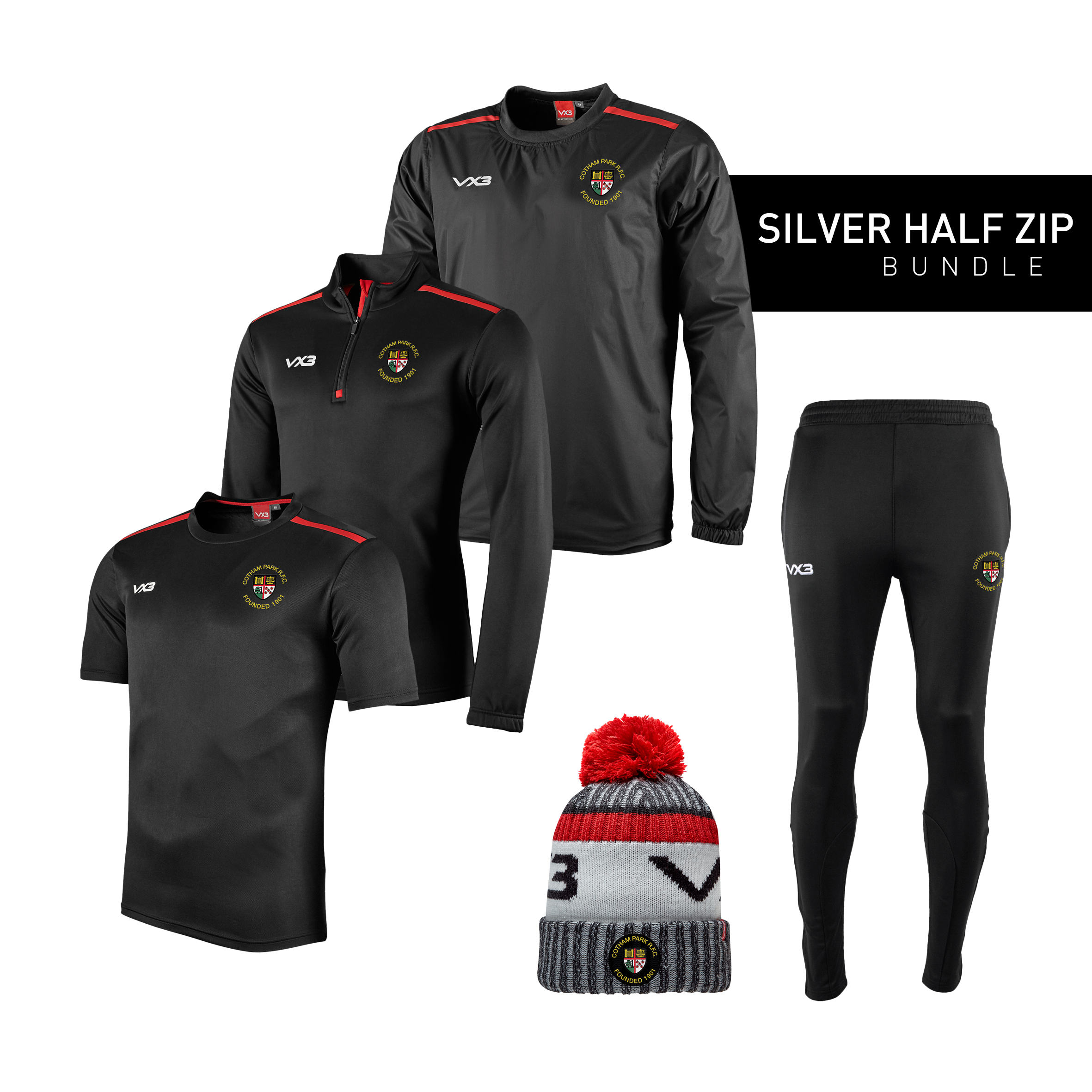 Cotham Park RFC Silver Bundle - Half Zip