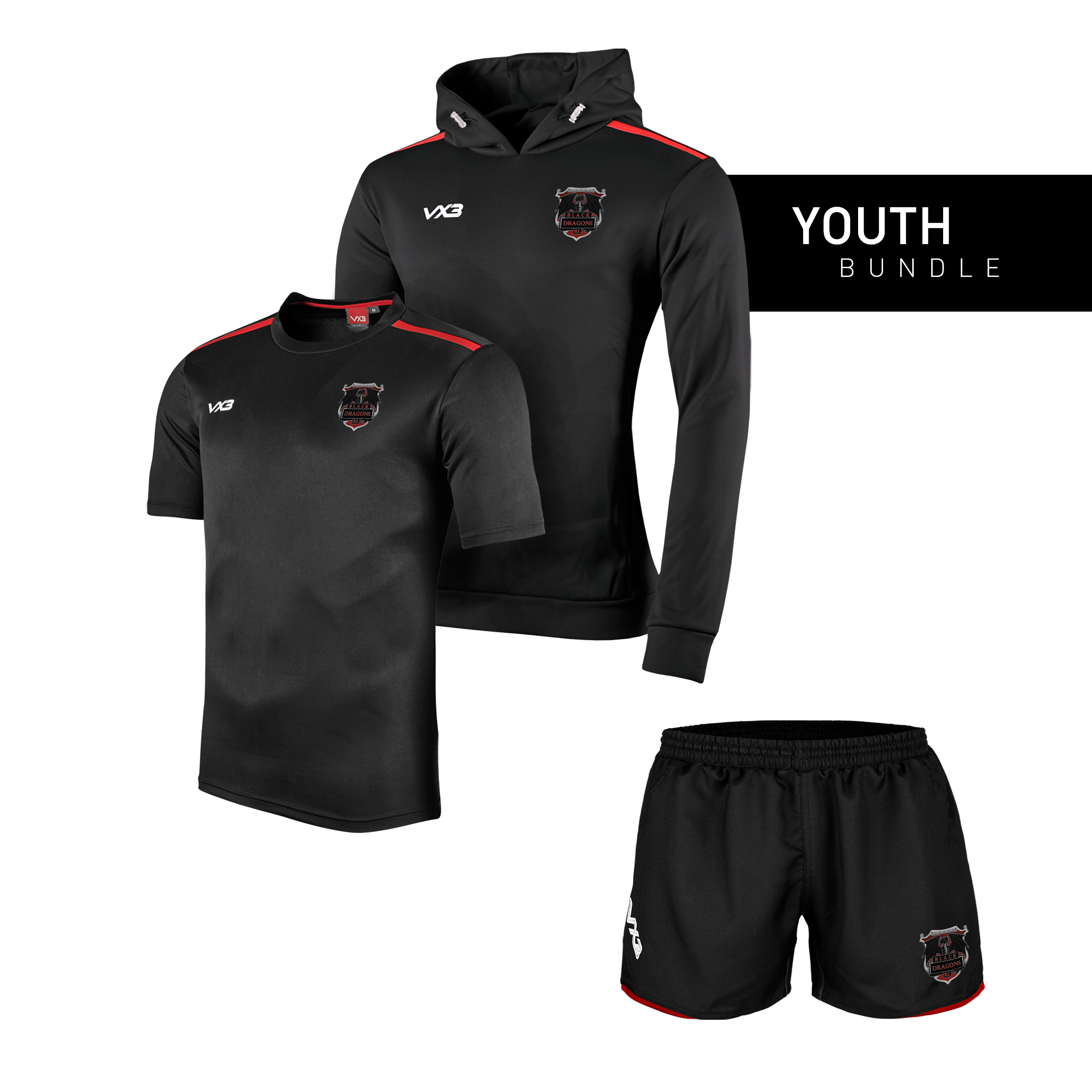 Black Dragons Rugby League Youth Bundle 1
