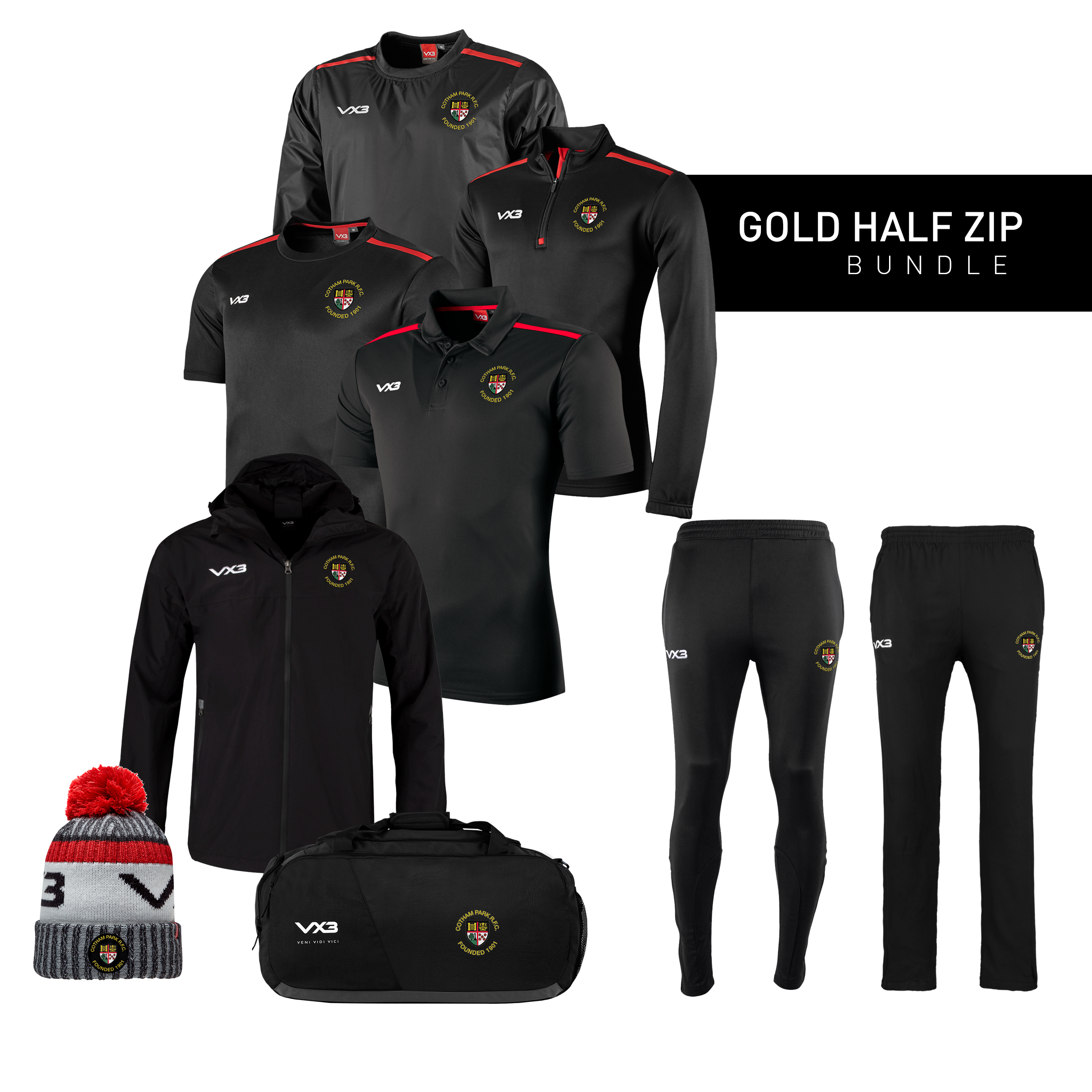 Cotham Park RFC Gold Bundle - Half Zip
