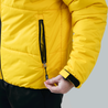 Omega Puffer Jacket Yellow/Black Zip Pocket